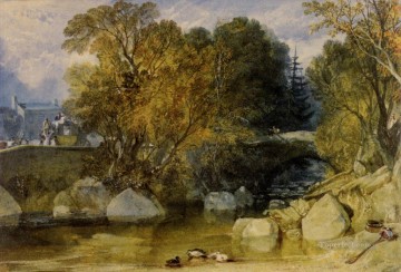 Turner Painting - Ivy Bridge Devonshire Romántico Turner